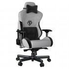 ANDA SEAT Gaming Chair T-PRO II Light Grey/ Black FABRIC with Alcantara Stripes pn:AD12XLLA-01-GB-F