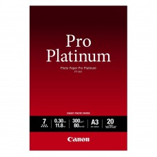 Canon Φωτογραφικό Χαρτί Pro Platinum A3 Glossy 300g/m² 20 Φύλλα (2768B017) (CAN-PT101A3)