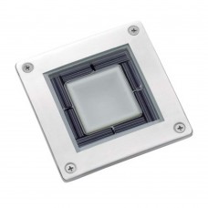 123LED Solar Ground Spot Square Stainless Steel Cold White (LDR09045)
