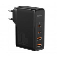 Baseus Φορτιστής Χωρίς Καλώδιο με 2 Θύρες USB-A και 2 Θύρες USB-C 100W Quick Charge 4+ Μαύρος (CCGAN2P-L01) (BASCCGAN2PL01)