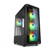 Sharkoon TK4 RGB Gaming Midi Tower Computer Case Black (25931010) (SHR25931010)