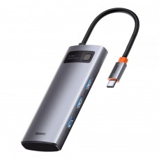 Baseus Adapter 5in1  Hub USB-C to 3x USB 3.0 + HDMI + USB-C PD (WKWG020013) (BASWKWG020013)