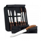 Herzberg 9 Pieces Knife Set with Roll-up Carry Bag (HG-K9W) (HEZHG-K9W)