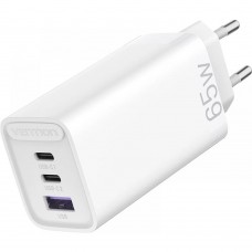 VENTION 3-Port USB (C+C+A) GaN Charger (65W/30W/30W) EU-Plug White (FEDW0-EU) (VENFEDW0-EU)