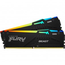 Kingston RAM FURY Beast RGB 16 GB (2 x 8 GB Kit) DDR5 5200 DIMM CL40 (KF552C40BBAK2-16) (KINKF552C40BBAK2-16)