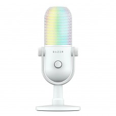 Razer Seiren V3 Chroma White RGB USB Condenser Microphone Gain Limiter Build-in Shock Absorb (RZ19-05060200-R3M1) (RAZRZ19-05060200-R3M1)