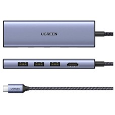 Ugreen Adapter HUB CM511 USB-C to HDMI 3x USB-A 3.0 SD/TF (20956A) (UGR20956A) Ugreen Adapter HUB CM511 USB-C to HDMI 3x USB-A 3.0 SD/TF (20956A) (UGR20956A)