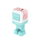 Ugreen Wall charger Nexode RG Robot GaN 2x USB-C + USB 65W pink - blue (35855) (UGR35855) Ugreen Wall charger Nexode RG Robot GaN 2x USB-C + USB 65W pink - blue (35855) (UGR35855)