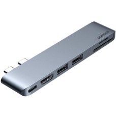 Ugreen 6-in-1 Adapter CM380 USB-C Hub for MacBook Air / Pro gray (80856) (UGR80856) Ugreen 6-in-1 Adapter CM380 USB-C Hub for MacBook Air / Pro gray (80856) (UGR80856)