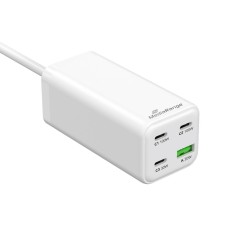 MediaRange 100W GaN Fast Charging Station, 1.5m Cable (EU-Plug), 3x USB-C and 1x USB-A, USB-C® Power Delivery and Quick Charge enabled, White (MRMA124) MediaRange 100W GaN Fast Charging Station, 1.5m Cable (EU-Plug), 3x USB-C and 1x USB-A, USB-C® Power Delivery and Quick Charge enabled, White (MRMA124)