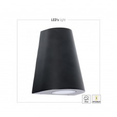 123LED GU10 Up and Down Los Angeles Black Wall Lamp (LDR05029)