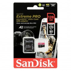 SanDisk Extreme PRO microSDXC 128GB SD Adapter (SDSQXCD-128G-GN6MA) (SANSDSQXCD-128G-GN6MA)