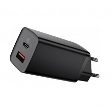 Baseus Φορτιστής Χωρίς Καλώδιο με Θύρα USB-A και Θύρα USB-C Quick Charge 3.0 Μαύρος (CCGAN2L-B01) (BASCCGAN2L-B01)