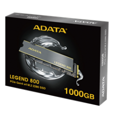 ADATA SSD M.2 NVMe PCI-E GEN4 1TB LEGEND 800 ALEG-800-1000GCS, M.2 2280, NVMe PCI-E GEN4x4, READ 3500MB/s, WRITE 2200MB/s, 3YW.