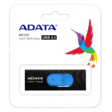 ADATA FLASH USB DRIVE 32GB AUV320-32G-RBKBL, USB3.2, RETRACTABLE, BLACK/BLUE, 5YW.