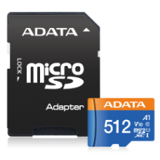 ADATA SDXC MICRO 256GB PREMIER AUSDX256GUICL10A1-RA1, CLASS 10, UHS-1, V10, SD ADAPTER, LTW.