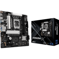 ASROCK MB B860M-X, SOCKET INTEL LGA1851 INTEL CPU, CS INTEL B860, 2 DIMM SOCKETS DDR5, HDMI/DP, PCI-E GEN 5.0, 2.5G LAN, MICRO-ATX, 3YW.