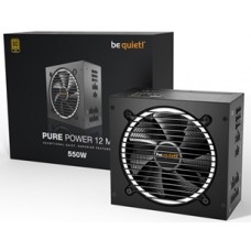 BEQUIET PSU PURE POWER 12 M 550W BN341, GOLD CERTIFIED, MODULAR CABLES, SILENT OPTIMIZED 12CM FAN, 10YW.