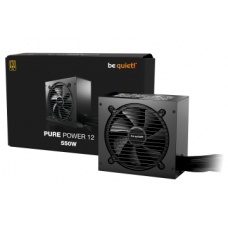 BEQUIET PSU PURE POWER 12 550W BP001EU, GOLD CERTIFIED, EXCEPTIONALLY  SILENT 12CM FAN, 10YW.