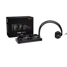 BEQUIET CPU HYDRO COOLER PURE LOOP 3 240MM BW027EU, INTEL SOCKET LGA 1851/1700/1200/1150/1151/1155, AMD AM5/AM4, 2x120MM FAN PURE WINGS 3 PWM HIGH-SPEED, BLACK, 3YW.