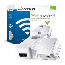 DEVOLO POWERLINE dLAN 550 WiFi STARTER KIT (9638), 1x dLAN 550 WiFi (WIRELESS) ADAPTER & 1x dLAN 550 DUO+ ADAPTER, dLAN 550Mbps, 3YW.