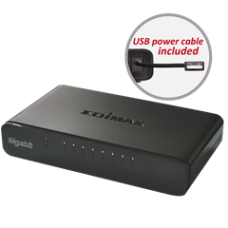 EDIMAX SWITCH ES-5800G V3, 8 PORTS 10/100/1000MBPS GIGABIT SOHO SWITCH WITH USB CABLE, 2YW.