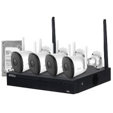 IMOU WIRELESS CCTV SECURITY SYSTEM LITE KIT/NVR1104HS-W-S2/4-F22P, 4 CHANNEL NVR WIRELESS SYSTEM WITH 1TB HDD AND 4x BULLET 2C IPC-F22P, 2YW.