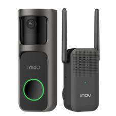 IMOU SMART HOME DOORBELL 2S KIT DB-2SP-3T0W/ DS2S, INDOOR WIRELESS DOORBELL with CHIME, 5000mAh BATTERY, BUILT-IN MIC & SPEAKER, 2-WAY TALK, PIR, CALL NOTIFICATIONS, MULTIPLE RINGTONES, 2.4GHZ WIFI, MICRO SD UP TO 512GB, WEATHERPROOF, 3YW.