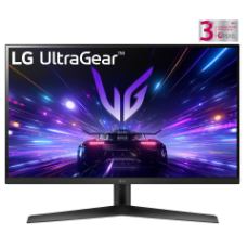 LG MONITOR  GAMING 27GS60F-B.AEU, FLAT IPS, FHD, 27", 16:9, 300CD/M2, 1000:1, 1MS, 180Hz, 1920x1080, HDMI/ DP/ HPOUT, FREESYNC, TILT, BLACK, 2YW.