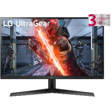 LG MONITOR 27GN60R-B, LCD TFT IPS LED, 27", 16:9, 350 CD/M2, 1000:1, 1MS, 144Hz, 1920x1080, HDMI/DISPLAY PORT/HP OUT, FREESYNC, GAMING, BLACK, 3YW & 0 PIXEL.