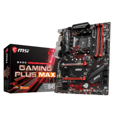 MSI MB B450 GAMING PLUS MAX, SOCKET AMD AM4, CS AMD B450, 4 DIMM SOCKETS DDR4, DVI-D/HDMI, LAN GIGABIT, ATX, 3YW.