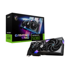 MSI VGA PCI-E NVIDIA GF RTX 5080 16G GAMING TRIO OC, 16GB/256BIT GDDR7, HDMI/3xDP, TRIPLE FAN, 2,5 SLOT FANSINK, 3YW.