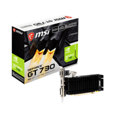 MSI VGA PCI-E NVIDIA GF GT 730 (GT730-2GD3HLPV1), 2GB/64BIT DDR3, 15PIN DSUB/DL DVI-D/HDMI, 1 SLOT HEATSINK, 3YW.