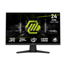MSI MONITOR GAMING MAG 244F, FLAT IPS FHD, 24", 16:9, 300CD/M2, 100.000.000:1, 0.5MS, 200Hz, 1920x1080, HDMI/ DP/ HP OUT, TILT, BLACK, 3YW. MSI MONITOR GAMING MAG 244F, FLAT IPS FHD, 24", 16:9, 300CD/M2, 100.000.000:1, 0.5MS, 200Hz, 1920x1080, HDMI/ DP/ HP OUT, TILT, BLACK, 3YW.