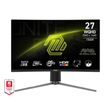 MSI MONITOR GAMING MAG 27CQ6PF, CURVED VA WQHD, 27", 16:9, 300CD/M2, 5.000:1, 0.5MS, 180Hz, 2560x1440, 2xHDMI/ DP/ HP OUT, TILT, SWIVEL, HAS, BLACK, 3YW. MSI MONITOR GAMING MAG 27CQ6PF, CURVED VA WQHD, 27", 16:9, 300CD/M2, 5.000:1, 0.5MS, 180Hz, 2560x1440, 2xHDMI/ DP/ HP OUT, TILT, SWIVEL, HAS, BLACK, 3YW.