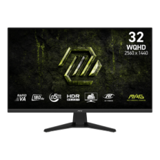 MSI MONITOR GAMING MAG 325QF E18V, FLAT RAPID VA WQHD, 32", 16:9, 300CD/M2, 3500:1, 0.5MS, 180Hz, 2560x1440, 2xHDMI/ 1xDP/ HP OUT, TILT, BLACK, 3YW.