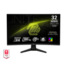 MSI MONITOR GAMING MAG 32CQ6F, CURVED RAPID VA WQHD, 32", 16:9, 400CD/M2, 3500:1, 0.5MS, 180Hz, 2560x1440, 2xHDMI/ 1xDP/ HP OUT, TILT, BLACK, 3YW.