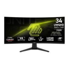 MSI MONITOR GAMING MAG 346CQ, CURVED VA UWQHD, 34", 21:9, 300CD/M2, 100.000.000:1, 1MS, 180Hz, 3440x1440, 2x HDMI/ DP/ HP OUT, TILT, BLACK, 3YW.