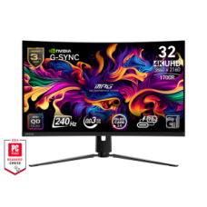 MSI MONITOR GAMING MPG 321CURX QD-OLED, CURVED QD-OLED UHD 4K, 32", 16:9, 250CD/M2, 1.500.000:1, 0,03MS, 240Hz, 3840x2160, 2x HDMI/ DP/ TYPE-C/ HP OUT, HAS, TILT, SWIVEL, BLACK, 3YW. MSI MONITOR GAMING MPG 321CURX QD-OLED, CURVED QD-OLED UHD 4K, 32", 16:9, 250CD/M2, 1.500.000:1, 0,03MS, 240Hz, 3840x2160, 2x HDMI/ DP/ TYPE-C/ HP OUT, HAS, TILT, SWIVEL, BLACK, 3YW.
