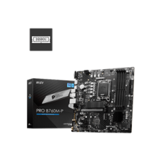 MSI MB PRO B760M-P, SOCKET INTEL LGA1700 14th/13th/12th GEN, CS INTEL B760, 4 DIMM SOCKETS DDR5, VGA/DP/HDMI, PCI-E GEN 4.0, GIGABIT LAN, MICRO-ATX, 3YW.
