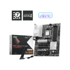 MSI MB PRO B840-P WIFI, SOCKET AMD AM5, CS AMD B840, 4 DIMM SOCKETS DDR5, HDMI, PCI-E GEN 4.0, 2.5G LAN, WIFI, ATX, 3YW.