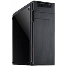 SUPERCASE PC CHASSIS F75A, MIDI TOWER ATX, BLACK, W/O PSU, 1x8CM REAR FAN, 2YW.