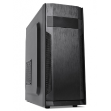 SUPERCASE PC CHASSIS F55A, MIDI TOWER ATX, BLACK, W/O PSU, 1x 8CM REAR FAN, 2YW.