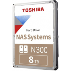 TOSHIBA HDD 3,5" 8TB NAS N300 HDWG480UZSVA, SATA3, 7200 RPM, CACHE 256 MB, 3YW.